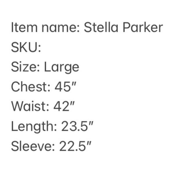 Stella Parker 1/2 Zip Front Long Sleeve shirt Sun Protection Beach Large Golf - Picture 11 of 11